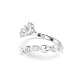 Matrix bangle, Mixed cuts, White, Rhodium plated
